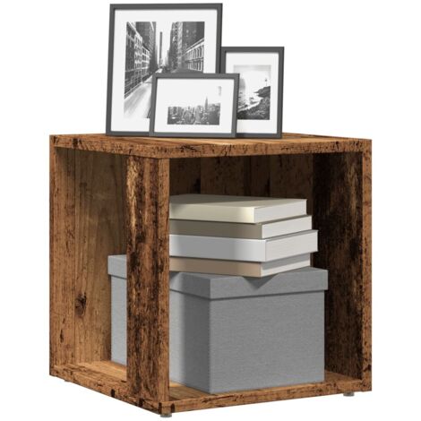 vidaXL Side Table Old Wood 33x33x34 cm Engineered Wood