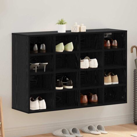 Cabinet à chaussures Chêne noir 103x30x51 cm Bois d'ingénierie vidaXL