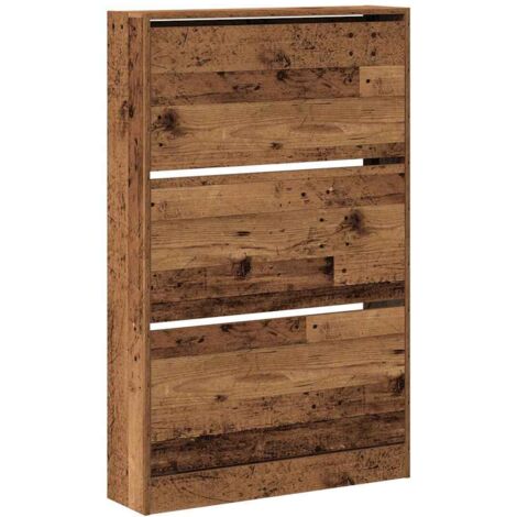 Armoire à chaussures avec porte Bois ancien 80 x 21 x 125.5 cm vidaXL