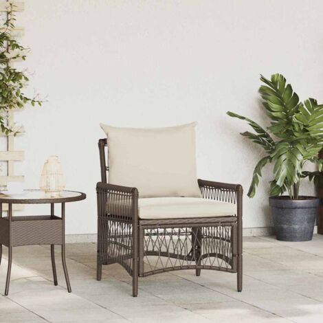 Chaise de jardin Marron 60 x 70 x 78cm polyrotin vidaXL (1/5)