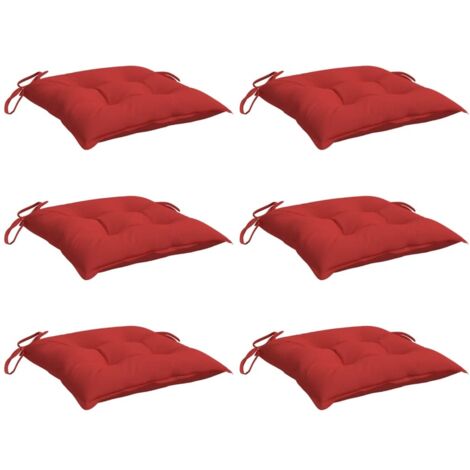 Coussins de palette lot de 6 rouge 50x50x7 cm tissu oxford vidaXL