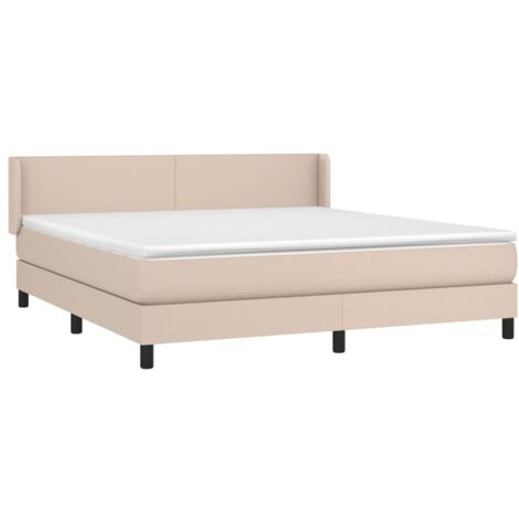 Sommier à lattes de lit avec matelas Cappuccino 180x200 cm vidaXL (1/5)