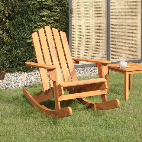 Vidaxl – Chaise à bascule Adirondack en bois d'acacia massif – Dossier haut incliné – Accoudoirs larges – Charge maximale 110 kg