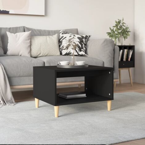 Table basse Noir 60x50x40 cm Bois d'ingénierie vidaXL (1/5)
