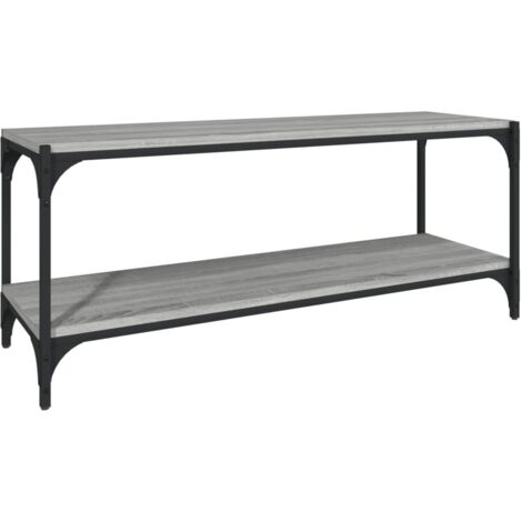 Meuble TV Sonoma gris,100x33x41 cm,Bois d'ingénierie et acier (1/5)