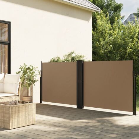 Auvent latéral rétractable taupe 120x1200 cm vidaXL (1/5)