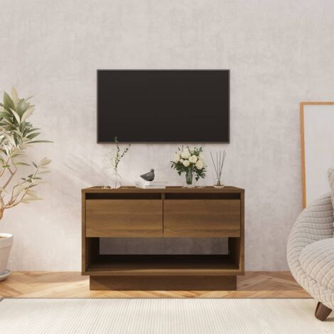 vidaXL TV Cabinet Brown Oak 70x41x44 cm Engineered Wood (1/5)
