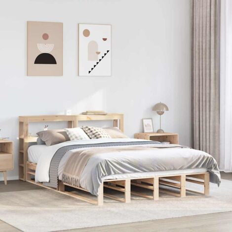 vidaXL Cadre de lit sans matelas 120x190 cm bois de pin massif (1/5)
