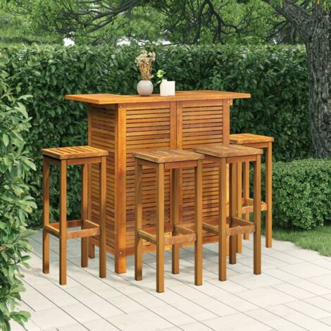 Ensemble de bar de jardin 5 pcs Bois d'acacia massif vidaXL