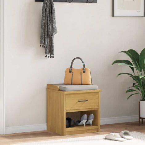 vidaXL Banc de couloir SANDNES 45x40x50 cm bois de pin massif