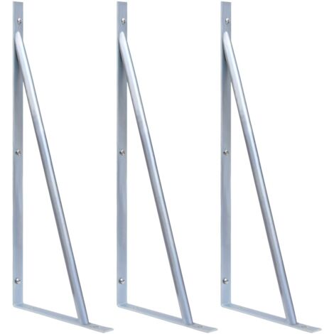 Vidaxl – Supports pour poteau de clôture 3 pcs – Acier galvanisé résistant aux intempéries – Dimensions 65 x 25 cm – Fixation stable pour clôtures WPC