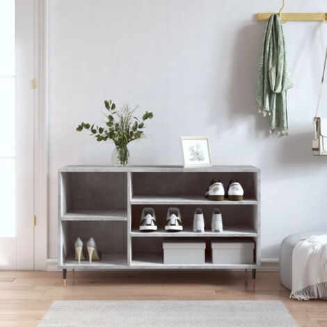Furniture Limited - Armoire à chaussures Gris béton 102x36x60 cm (1/5)