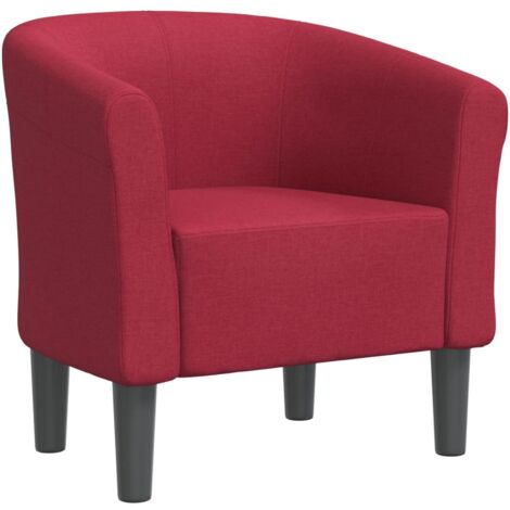 Fauteuil cabriolet rouge bordeaux tissu vidaXL357615 (1/6)