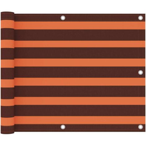 Brise vue pour balcon Écran de jardin - Orange et marron 75x400 cm Tissu Oxford vidaXL