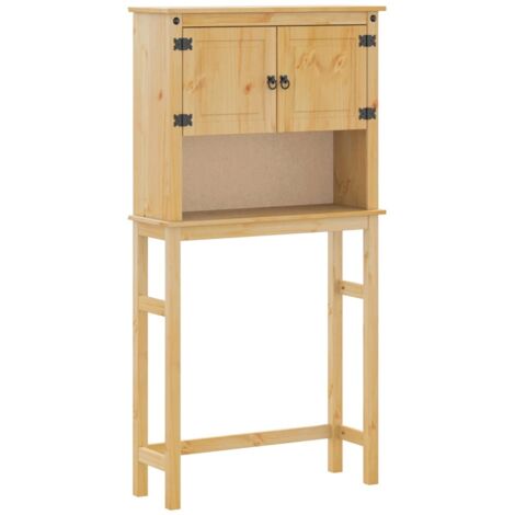 Vidaxl – Meuble pour machine à laver 85 x 29 x 165 cm – Bois de pin massif – 1 étagère ouverte – Design rustique pour salle de bains