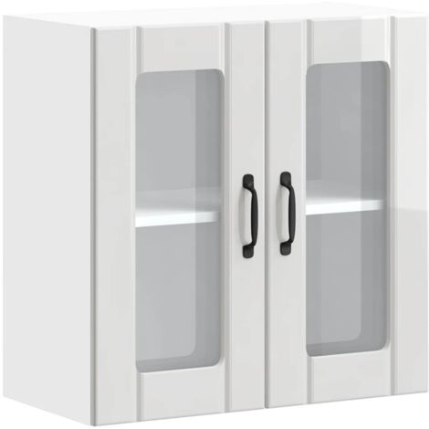 vidaXL Armoire murale de cuisine avec porte en verre Lucca