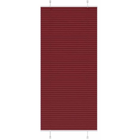 vidaXL Store plissé rouge bordeaux 85x200 cm largeur du tissu 84,4 cm