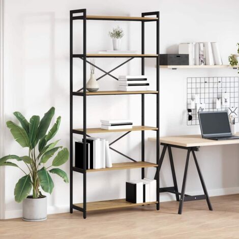 Bibliothèque chêne artisanal 80 x 30 x 188 cm Bois d'ingénierie vidaXL