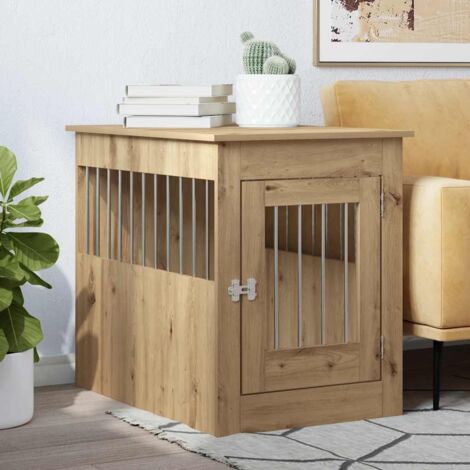 Meuble de cage pour chiens chêne artisanal 55x80x68 cm vidaXL