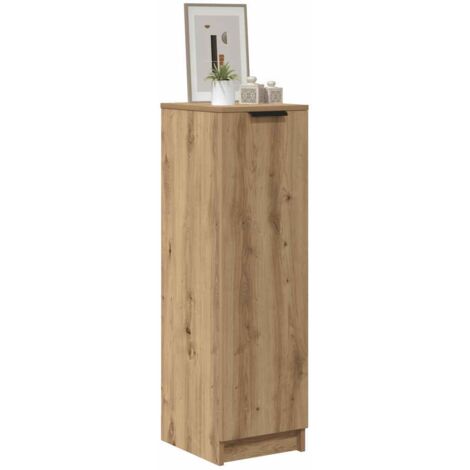 Vidaxl – Armoire à chaussures chêne artisanal en bois d'ingénierie – Dimensions 29,5 x 35 x 100,5 cm – Porte pour protection contre la poussière