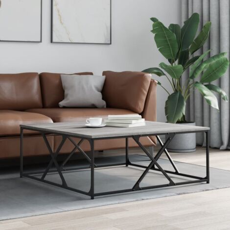 Table basse sonoma gris 100x100x40 cm bois d'ingénierie vidaXL