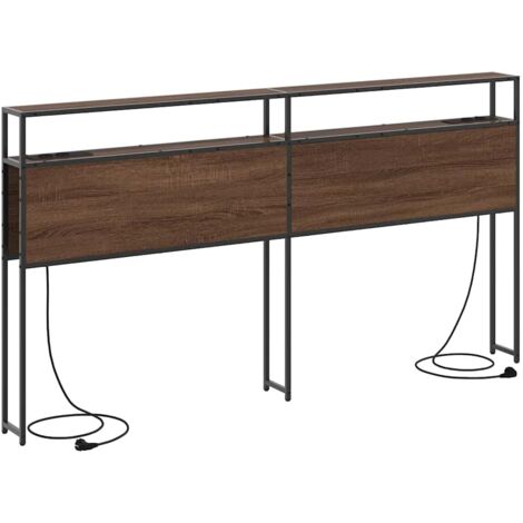 Tête de lit de rangement Chêne marron 180 cm Bois d'ingénierie vidaXL (1/5)