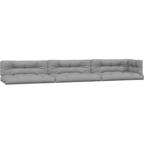 Coussins de palette lot de 7 gris tissu vidaXL (1/6)