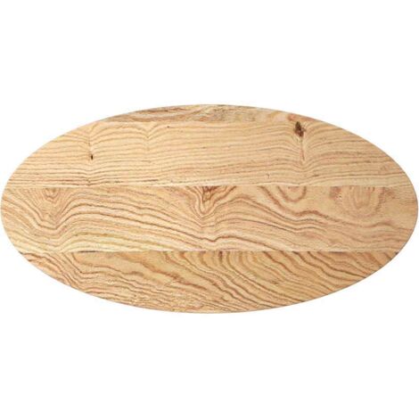 Dessus de table 100x50x2 cm bois de chêne massif ovale vidaXL (1/5)