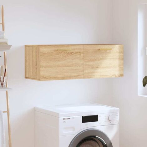 Vidaxl – Armoire murale chêne sonoma 100x36,5x35 cm – Bois d'ingénierie – Résistante à l'humidité – Flottante pour gain de place