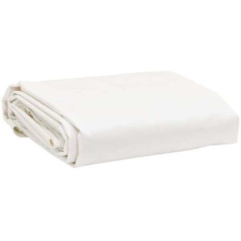 vidaXL Tarpaulin White 5x5 m 650 g/mÂ²