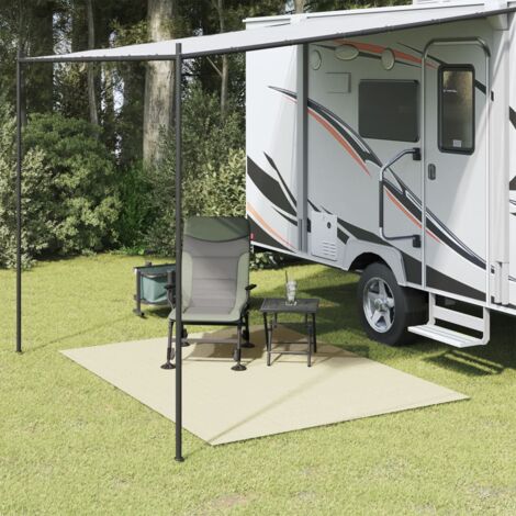 vidaXL Tapis de sol de camping crème 4x2 m