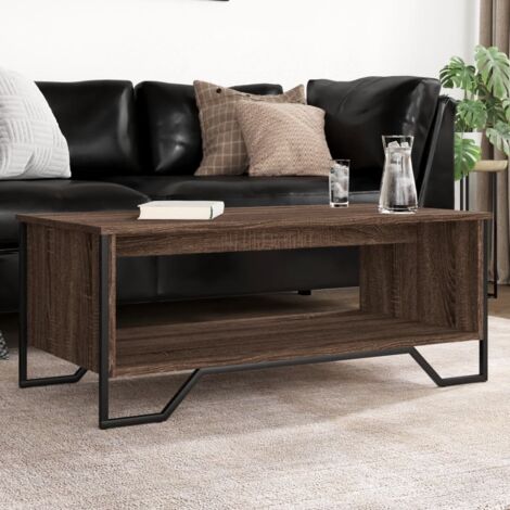 vidaXL Table basse chêne marron 100x51x40 cm bois d'ingénierie (1/5)