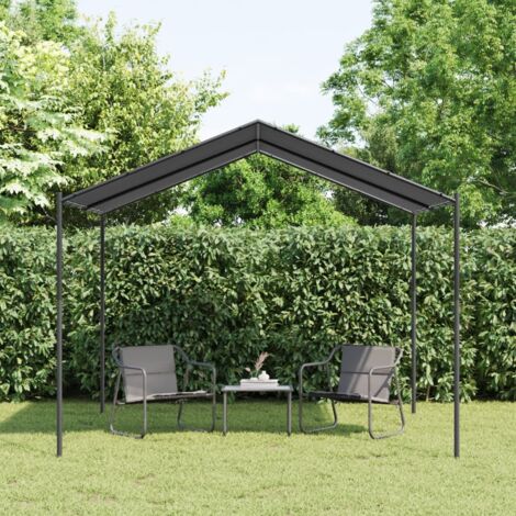 Vidaxl – Tente à auvent 3x3 m – Tissu polyester résistant à l'eau – Cadre acier enduit de poudre – Protection UV – Assemblage requis (1/6)