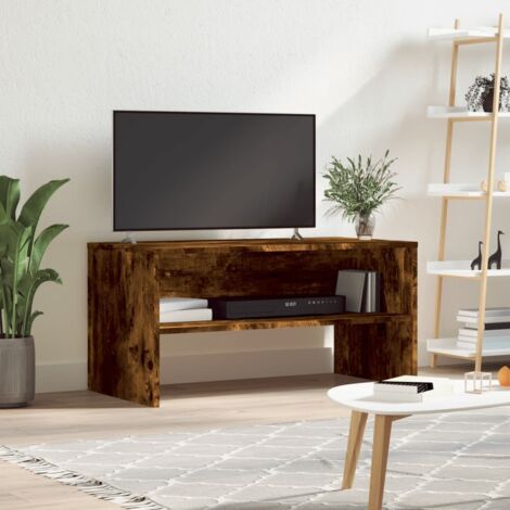 Meuble TV chêne fumé 80x40x40 cm bois d'ingénierie vidaXL