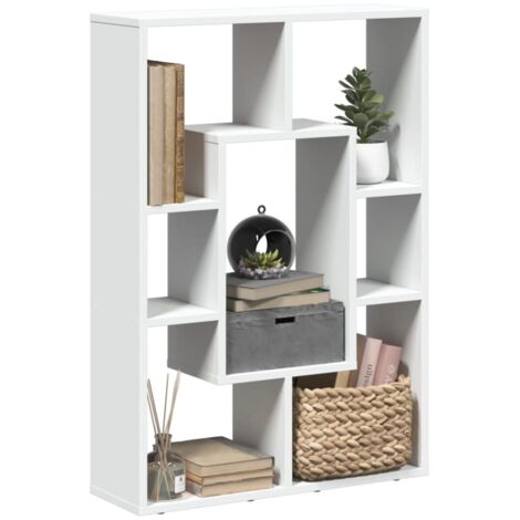 vidaXL Bibliothèque blanc 63x20x90 cm bois d'ingénierie (1/6)