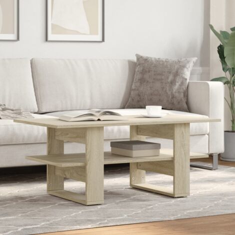 vidaXL Table basse chêne sonoma 102x55x42 cm bois d'ingénierie (1/5)