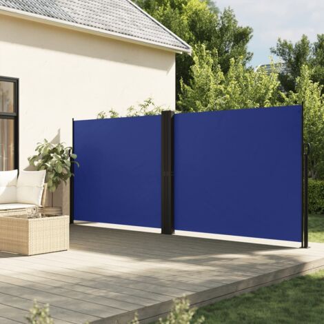 Auvent latéral rétractable bleu 180x600 cm vidaXL506617