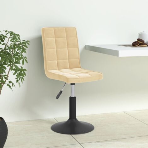 Chaises pivotantes à manger lot de 6 crème velours vidaXL (1/5)