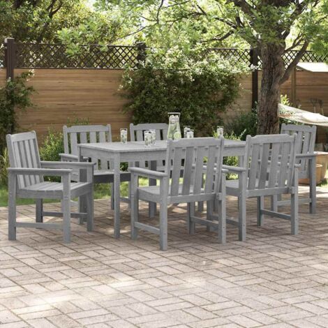 vidaXL Chaise de jardin. 6 pcs Gris clair 65.5 x 55.5 x 88cm Plastique (1/5)