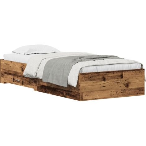 Cadre de lit Bois Ancien 100 x 200 cm Bois d'ingénierie vidaXL (1/5)