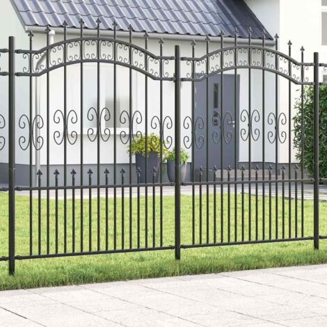 vidaXL Garden Fence KAMPEN 240 x 202.5 cm Mesh Powder-coated steel