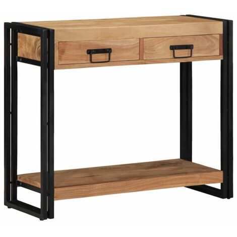 Table console Marron 90 x 33 x 75 cm Bois d'acacia massif vidaXL