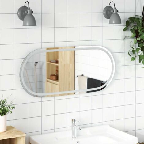 Miroir de salle de bain à LED 100x45 cm ovale vidaXL (1/5)