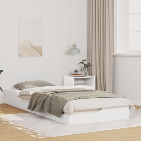 Cadre de lit Blanc 100 x 220 cm Pin massif vidaXL (1/5)