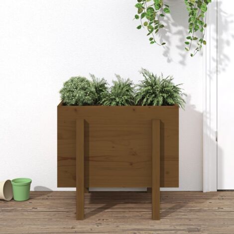 Jardinière marron miel 62x50x57 cm bois massif de pin vidaXL (1/5)