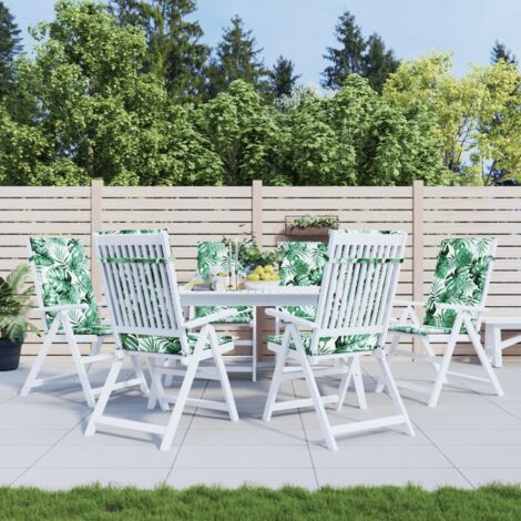 Coussins de chaise à dossier haut lot de 6 modèle de feuille vidaXL