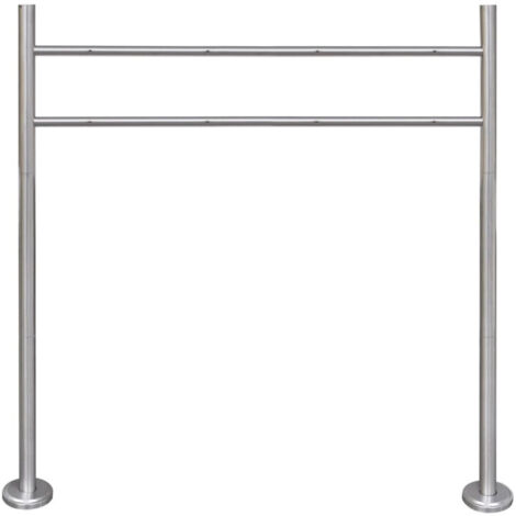 Support en acier inoxydable pour double boîte aux lettres vidaXL