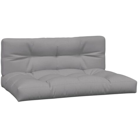 Coussins de palette lot de 2 gris tissu vidaXL