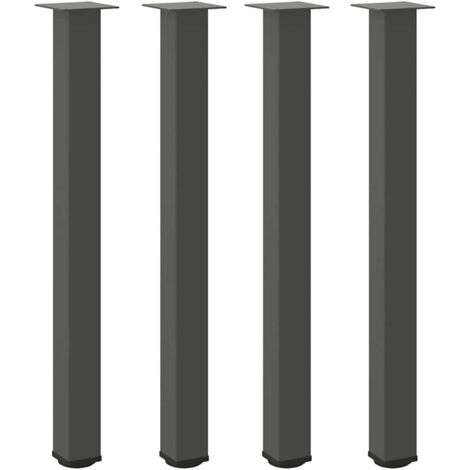 vidaXL Bar Table Legs 4 pcs Anthracite 90-92 cm Steel