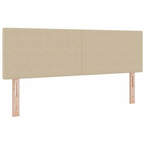 Tête de lit Vert gris clair 140 cm Tissu côtelé vidaXL